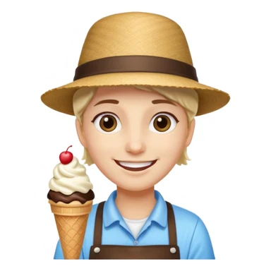  ice cream vendor with hat sticker