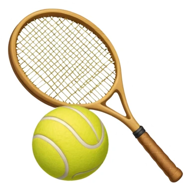 tennis ball and racket sticker