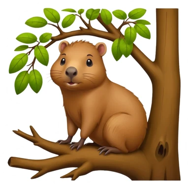 Capybara in a tree sticker