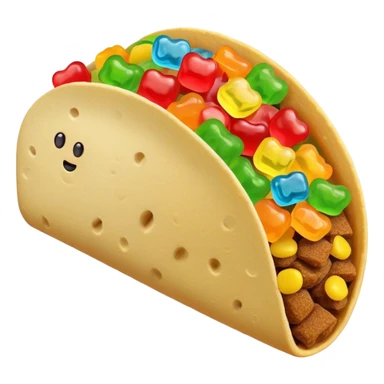 Tacos filled with gummy bears sticker