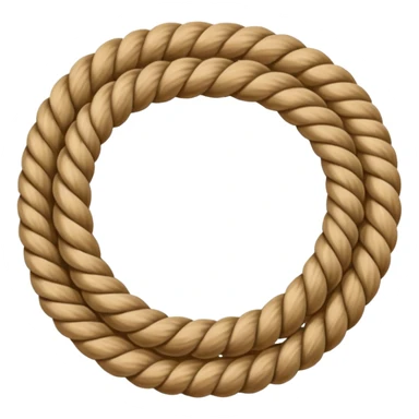 a straight rope cut in the center   sticker