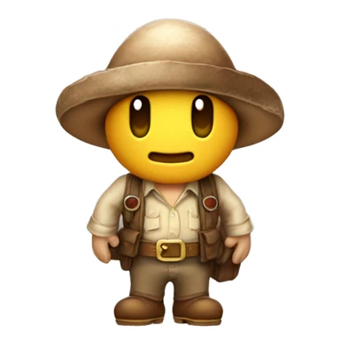 mario bros mushroom wearing indiana jones outfit sticker