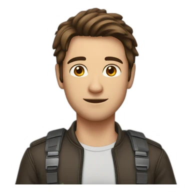 guy with brown hair with the word “RAID” at the bottom sticker