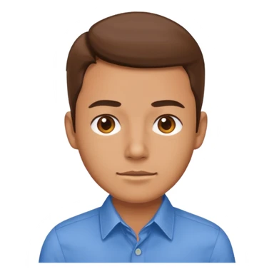 An office employee in a blue shirt. sticker