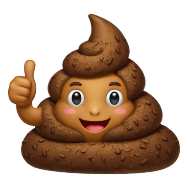 Poo with thumbs up sticker