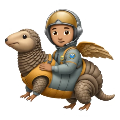 Man flying in the sky of armadillos sticker