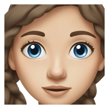 White Skin care white freackles skin of a brunett blue eyed girl using skin care products  sticker