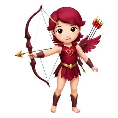 burgundy Valentine’s Day Cupid  sticker