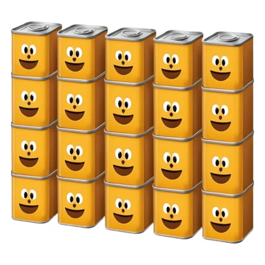 boxes of canned food sticker