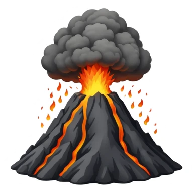 Volcanic eruption sticker