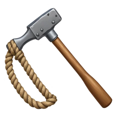 primitive hammer with rope sticker