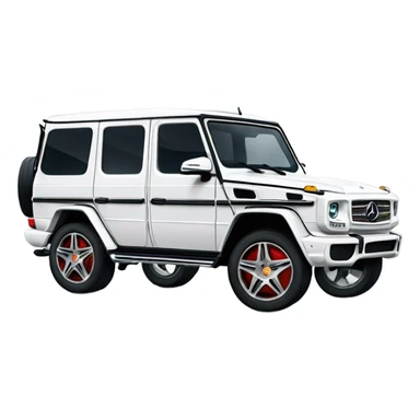 White Mercedes gwagon sticker