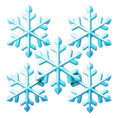 Translucent purple and blue iridescent hue, snowflakes  sticker