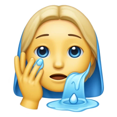 emoji wiping tears  sticker