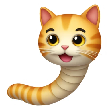 cat worm sticker