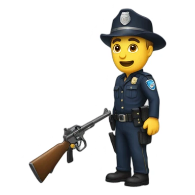 Policier avec un bandit  sticker