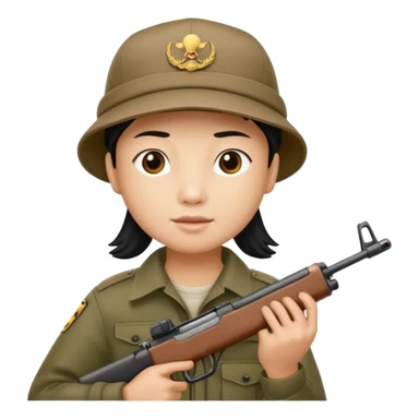 tung tung tung sahur met zijn kap aan en een geweer in zijn hand sticker