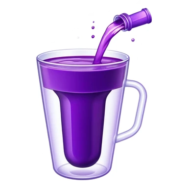 Cup with purple juice spilling out sticker