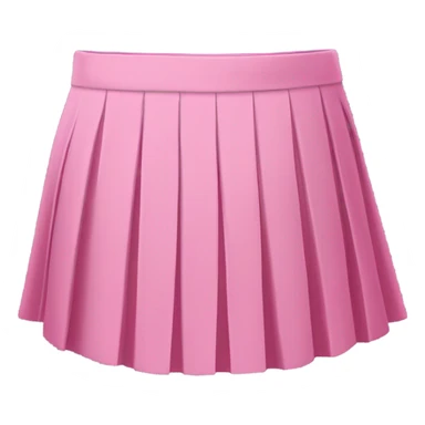  Pink pleated mini skirt, isolated sticker