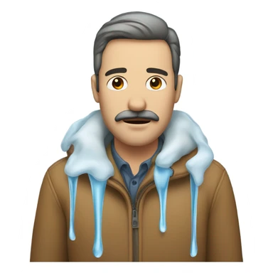 Guy with icicles hanging off his stache and freezing sticker