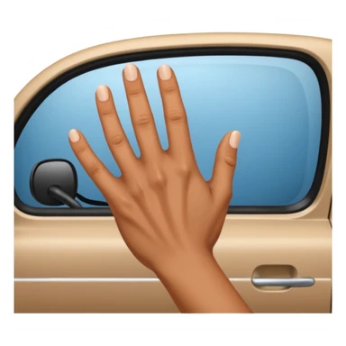 back of veiny fist rearview sticker