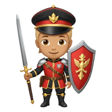 castle-guard, no sword, chibi full body sticker