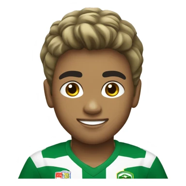niño jugador de futbol con camiseta verde del Deportivo Cali de colombia sticker