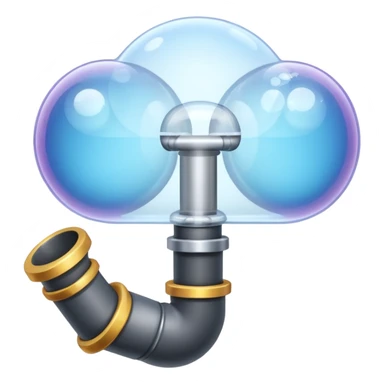 Bubble pipe made of quartz sticker