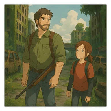 The Last of Us inspired scene sticker