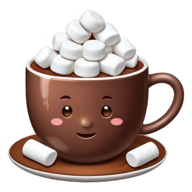 cup of cocoa with marshmallows sticker