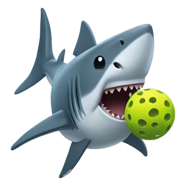 Shark playing pickleball  sticker