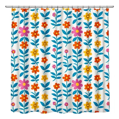 flower shower curtain sticker