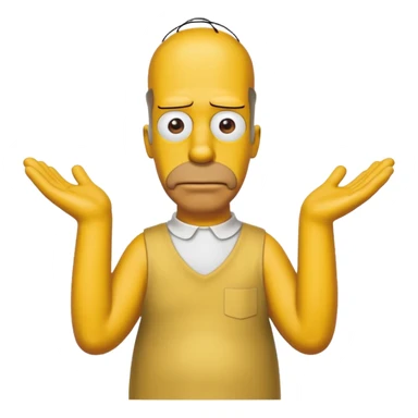 homer Simpson with dress yellow with complete yellow sticker