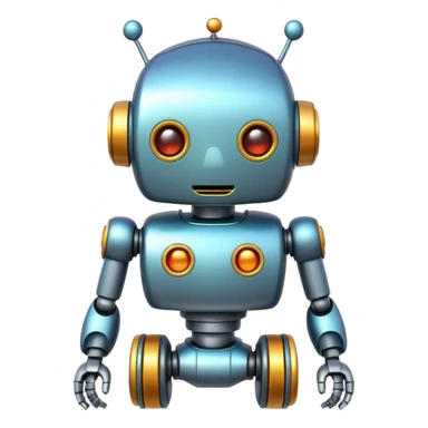 whimsical robot emodji sticker