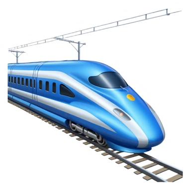 Blue bullet train sticker