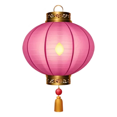 pink ornamented chinese lantern sticker