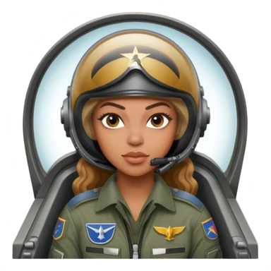Beyonce as a fighter jet pilot sticker