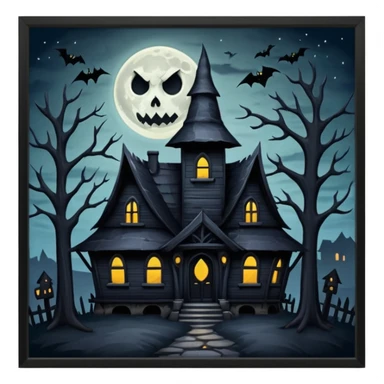 black witch house full moon sticker