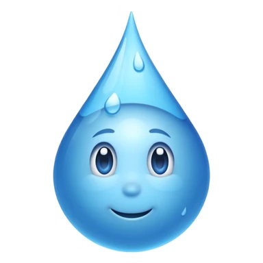 una gota de agua como dibujo animado como en la pelicula de elemental de puixar sticker