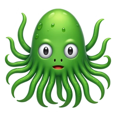 green germs emoji with many limbs sticker