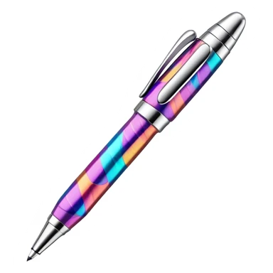 3D, psychedelic colored hippie style pen. Pen only  sticker