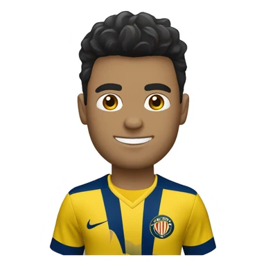 Chico de tés blanca pelo negro con playera del club América  sticker