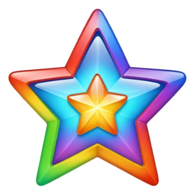 Rainbow Star sticker
