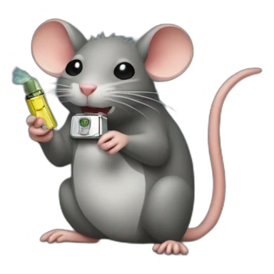 Cannabis rat stealing lighter sticker