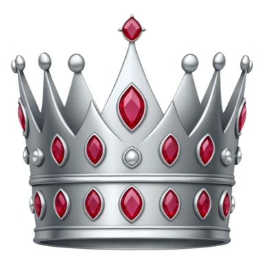 silver feminine crown with rubies sticker