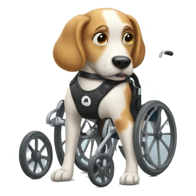 Dog in dog wheelchair sticker