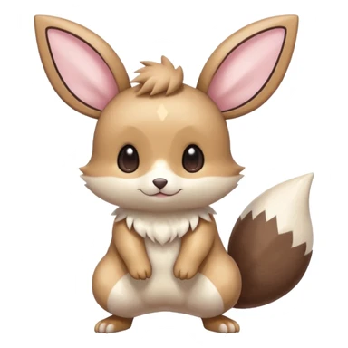 Kawaii Shiny Colorful Pastel Pichu-Minccino-Furret-Emolga-Eevee-fusion Full Body sticker