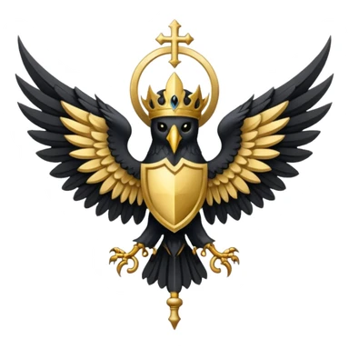 holy saint emblem with black wings lucifer sticker