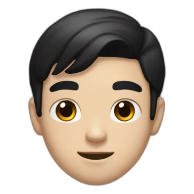 À White boy with black hair and black eyes playing ps5 sticker