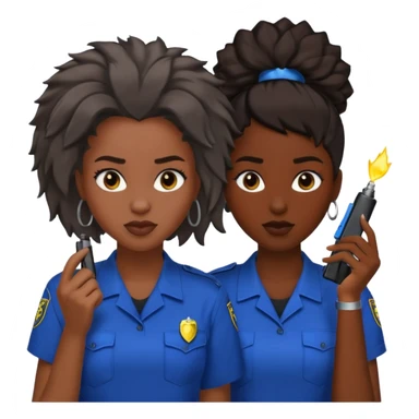 Ma meilleur amie et moi (femme) africaine cheveux tasé sticker